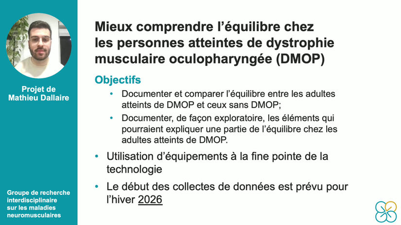 DMOP - Comprendre l’équilibre chez les personnes atteintes de DMOP - Mathieu Dallaire